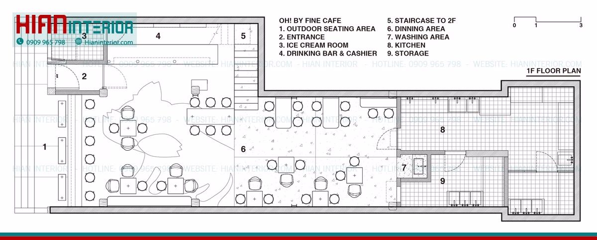 Quán Cafe Hiện Đại Nhiều Ánh Sáng