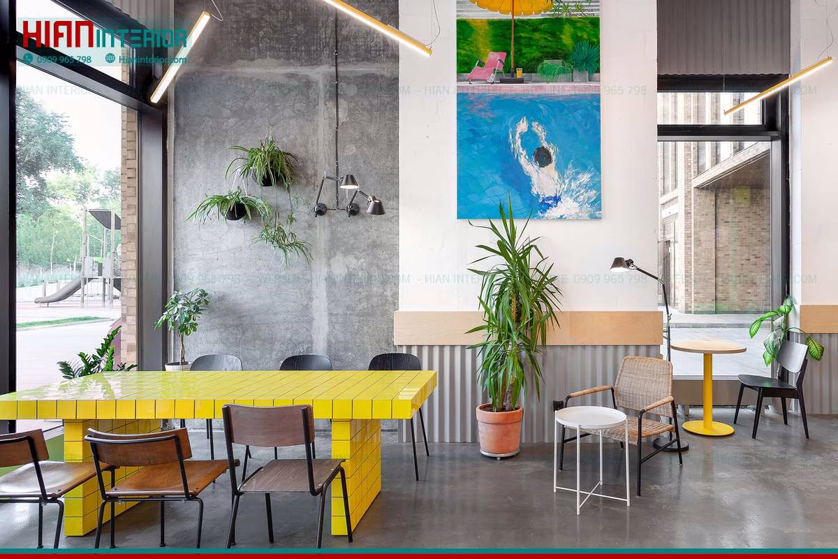 Quán Cafe Hiện Đại Thoáng Mát