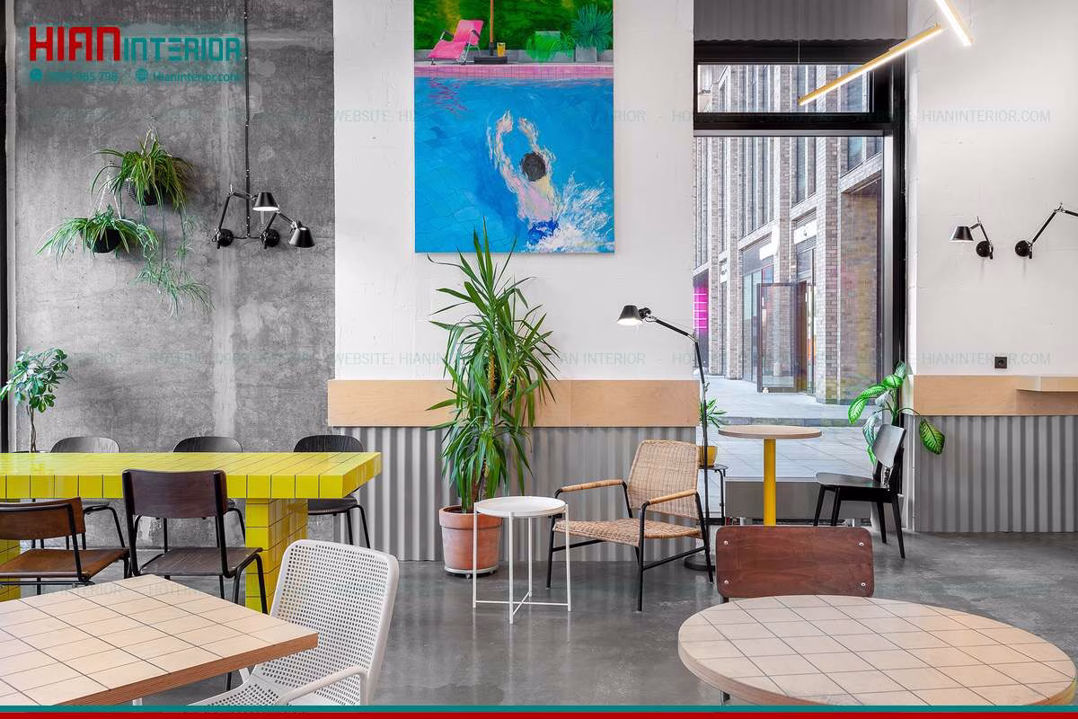 Quán Cafe Hiện Đại Thoáng Mát