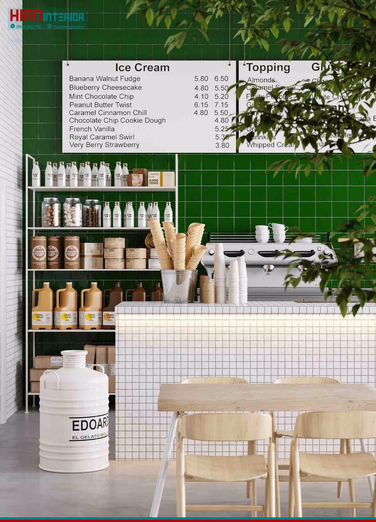 Quán Cafe Hiện Đại Bố Trí Khoa Học