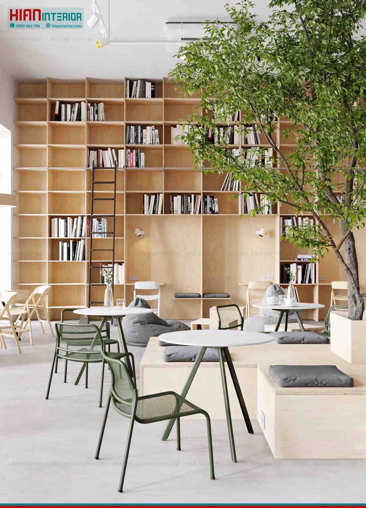 Quán Cafe Hiện Đại Bố Trí Khoa Học
