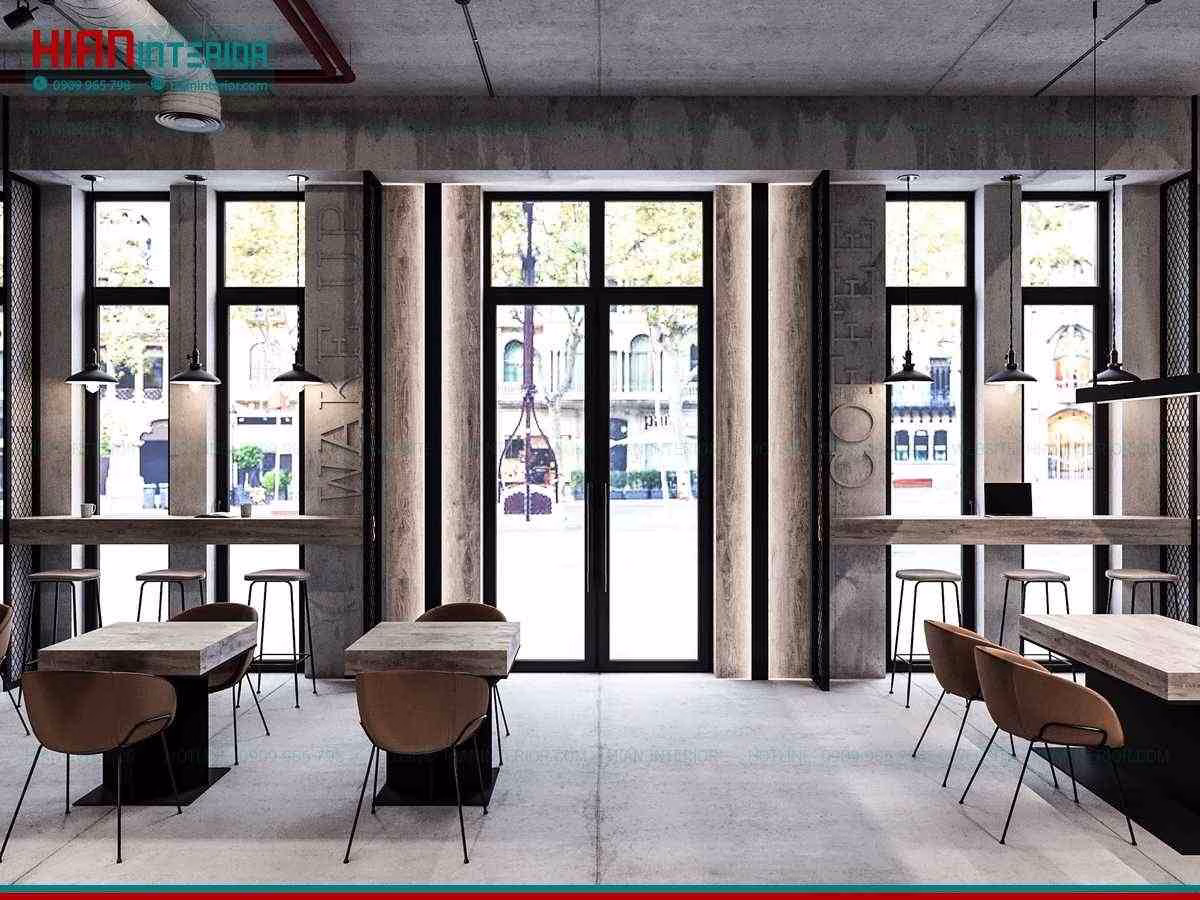 Mẫu Quán Cafe Hiện Đại Đơn Giản