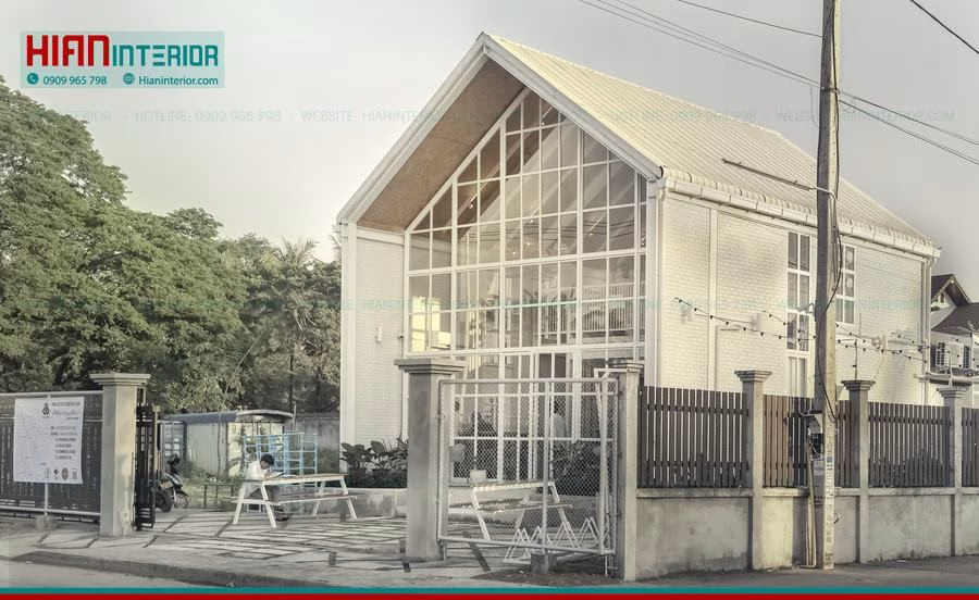 Thiết Kế Quán Cafe Khung Thép
