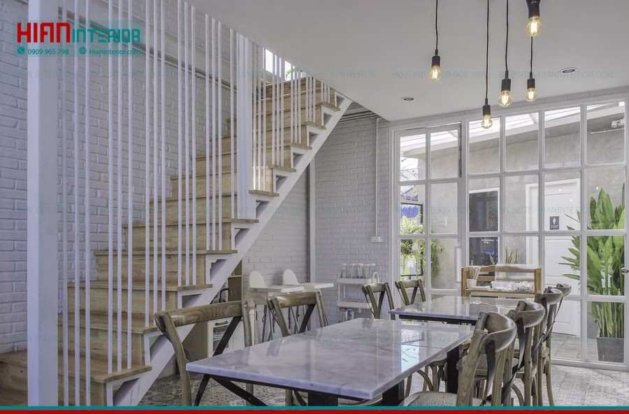 Thiết Kế Quán Cafe Khung Thép