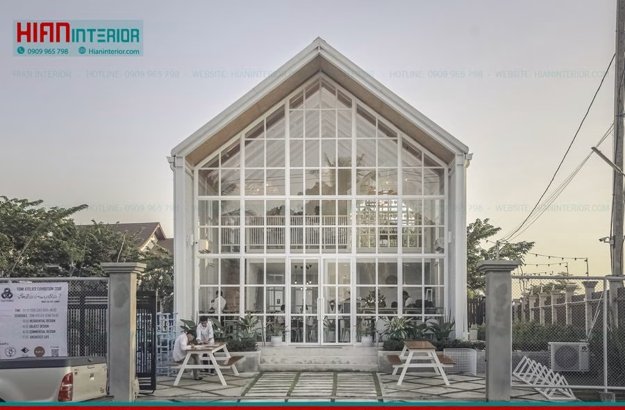 Thiết Kế Quán Cafe Khung Thép