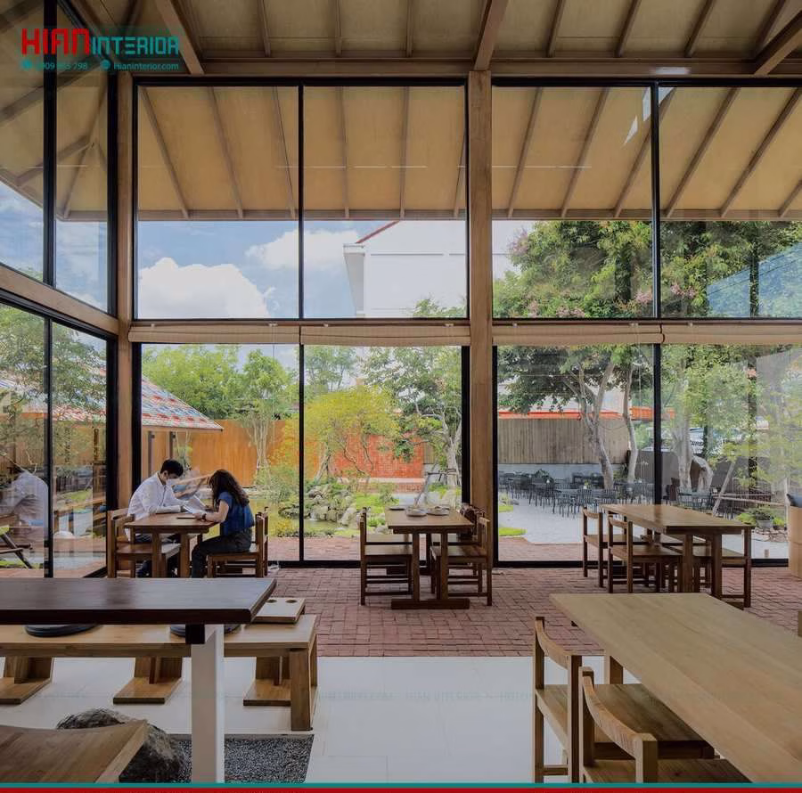 Quán Cafe Khung Thép Đẹp
