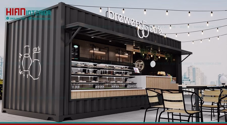 Quán Cafe Khung Thép Mộc Mạc