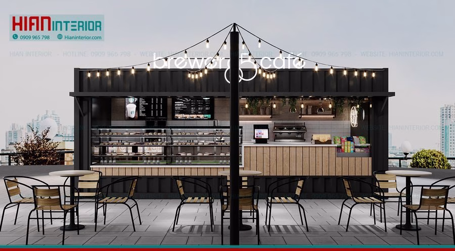 Quán Cafe Khung Thép Mộc Mạc