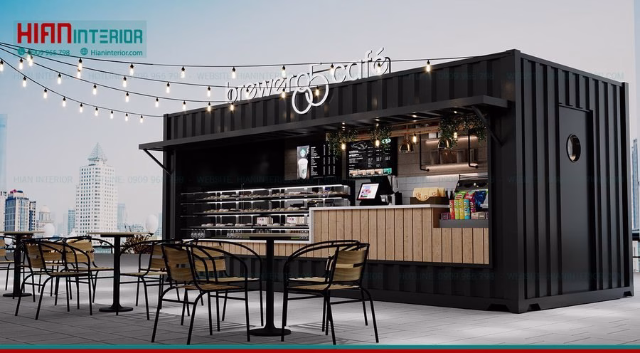 Quán Cafe Khung Thép Mộc Mạc