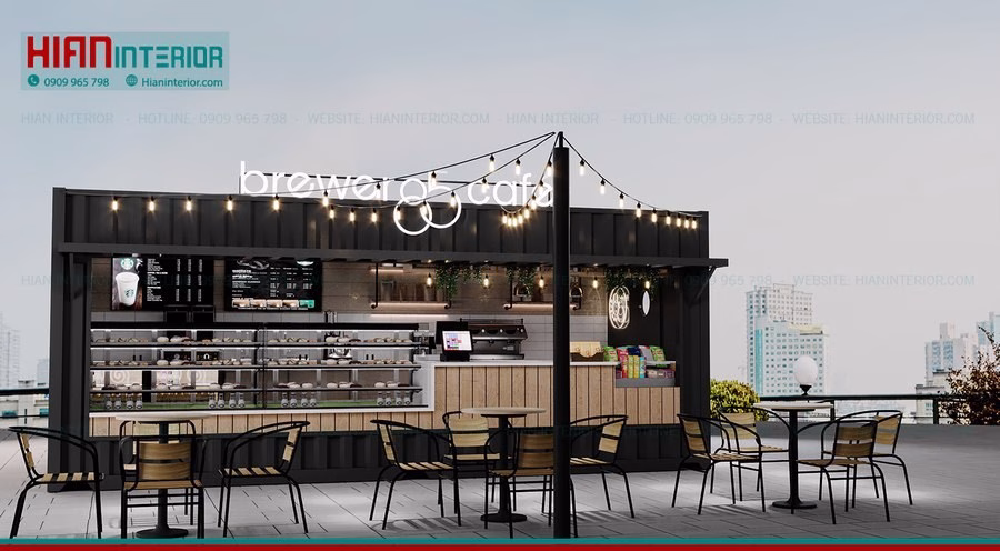 Quán Cafe Khung Thép Mộc Mạc