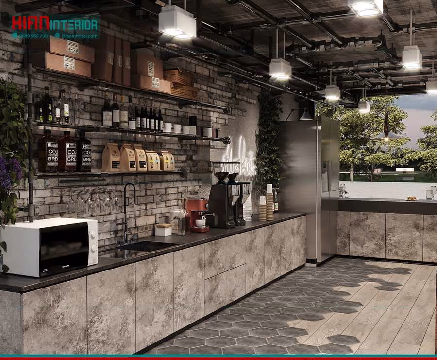 Quán Cafe Khung Thép Ấn Tượng