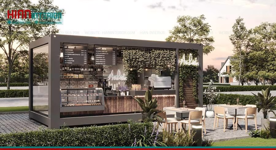 Quán Cafe Khung Thép Ấn Tượng