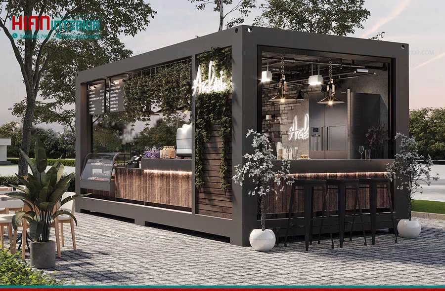 Quán Cafe Khung Thép Ấn Tượng