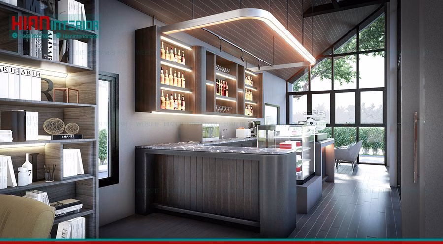 Quán Cafe Khung Thép Tối Ưu Không Gian