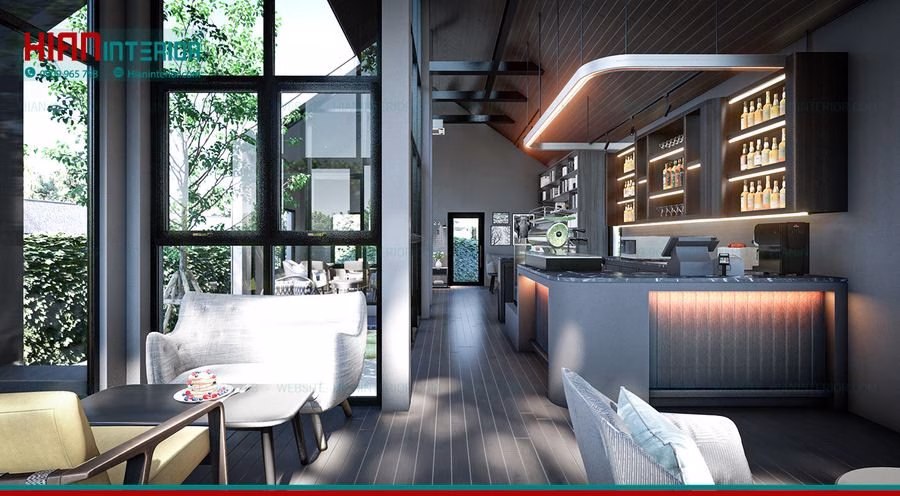 Quán Cafe Khung Thép Tối Ưu Không Gian