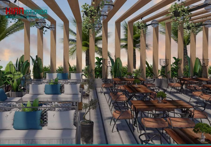 Quán Cafe Khung Thép Xu Hướng Mới