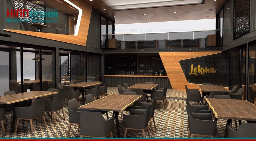 Phong Cách Quán Cafe Khung Thép 2025