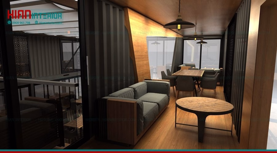Phong Cách Quán Cafe Khung Thép 2025