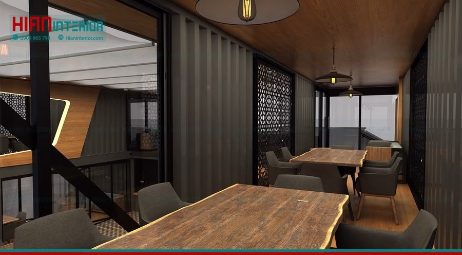 Phong Cách Quán Cafe Khung Thép 2025