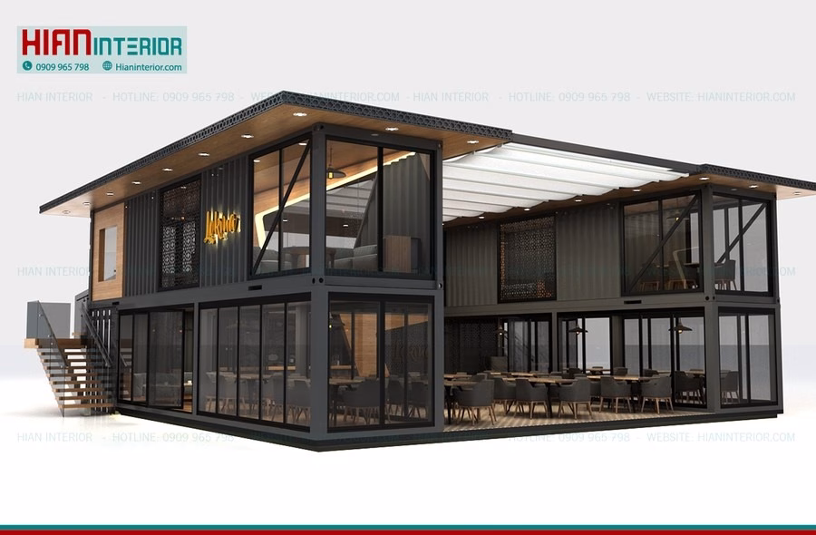 Phong Cách Quán Cafe Khung Thép 2025