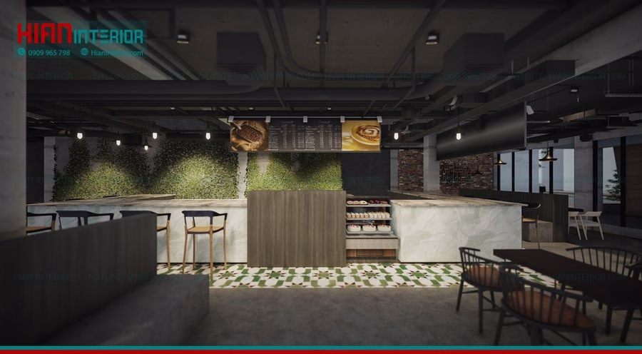 Quán Cafe Khung Thép Kết Hợp Thiên Nhiên