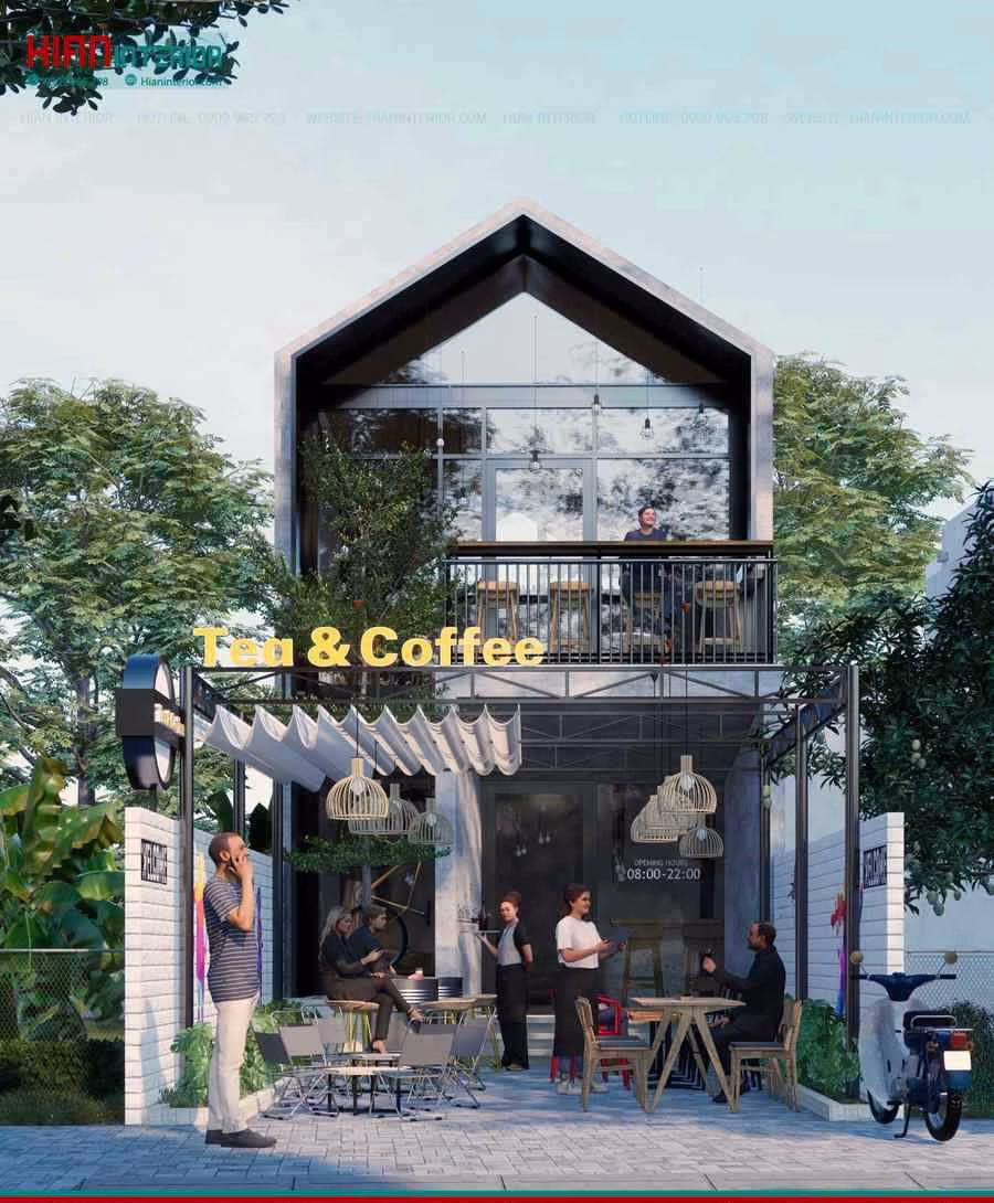 Quán Cafe Khung Thép Nhỏ