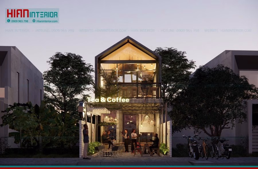 Quán Cafe Khung Thép Nhỏ