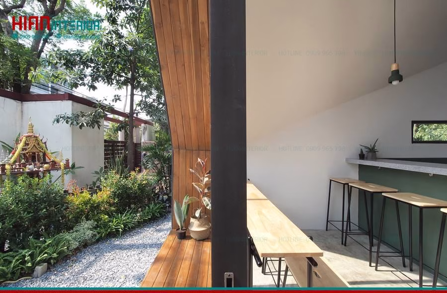 Quán Cafe Khung Thép 30M2