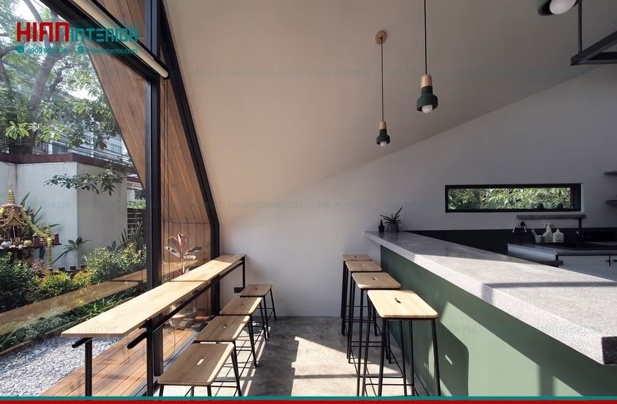 Quán Cafe Khung Thép 30M2