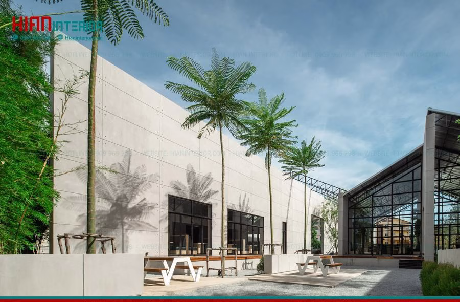 Quán Cafe Khung Thép 40M2
