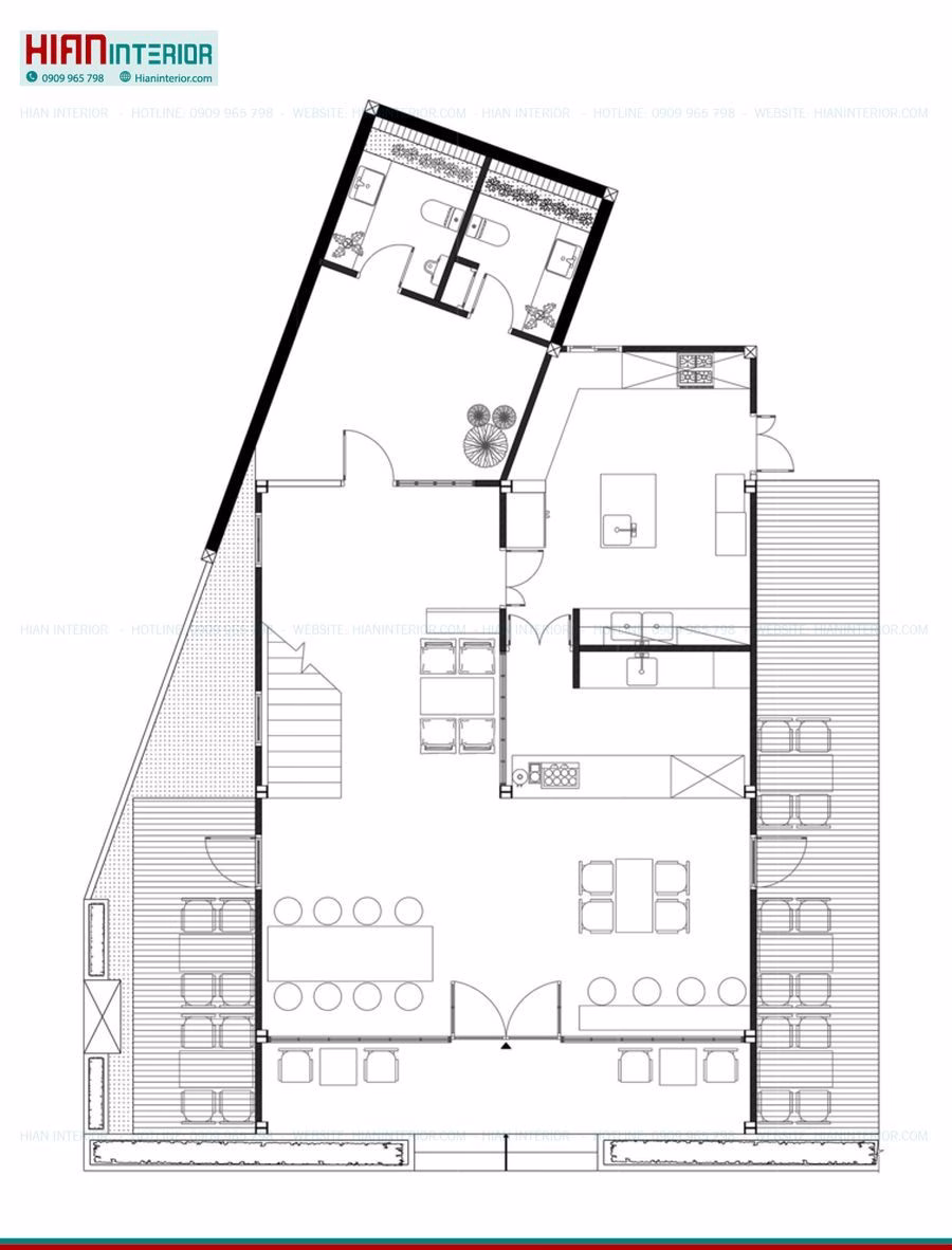 Quán Cafe Khung Thép 50M2