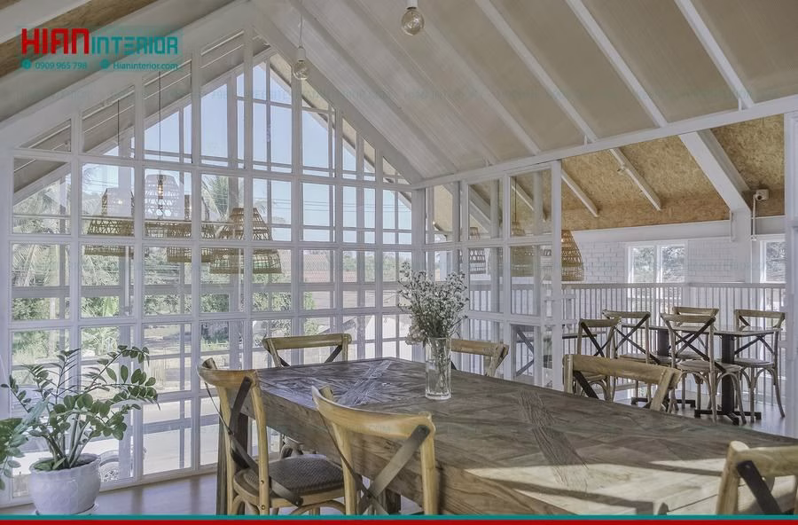 Quán Cafe Khung Thép 50M2