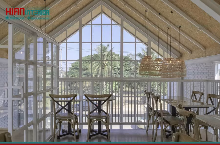 Quán Cafe Khung Thép 50M2