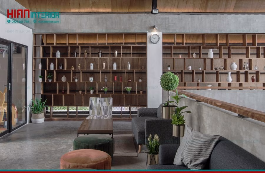 Quán Cafe Khung Thép 60M2