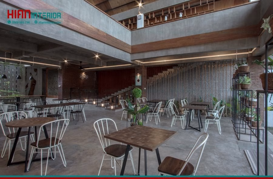 Quán Cafe Khung Thép 60M2