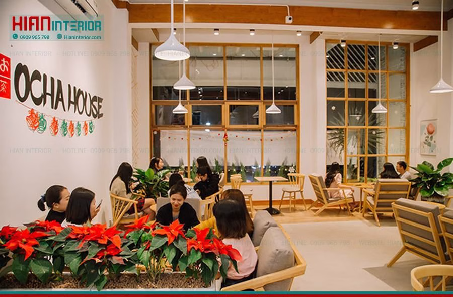 Quán Cafe Khung Thép 100M2