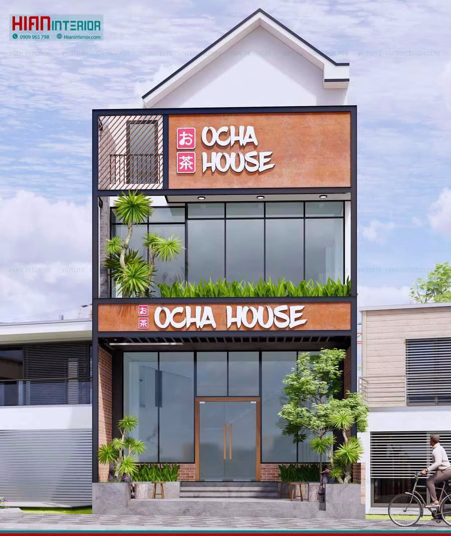 Quán Cafe Khung Thép 100M2