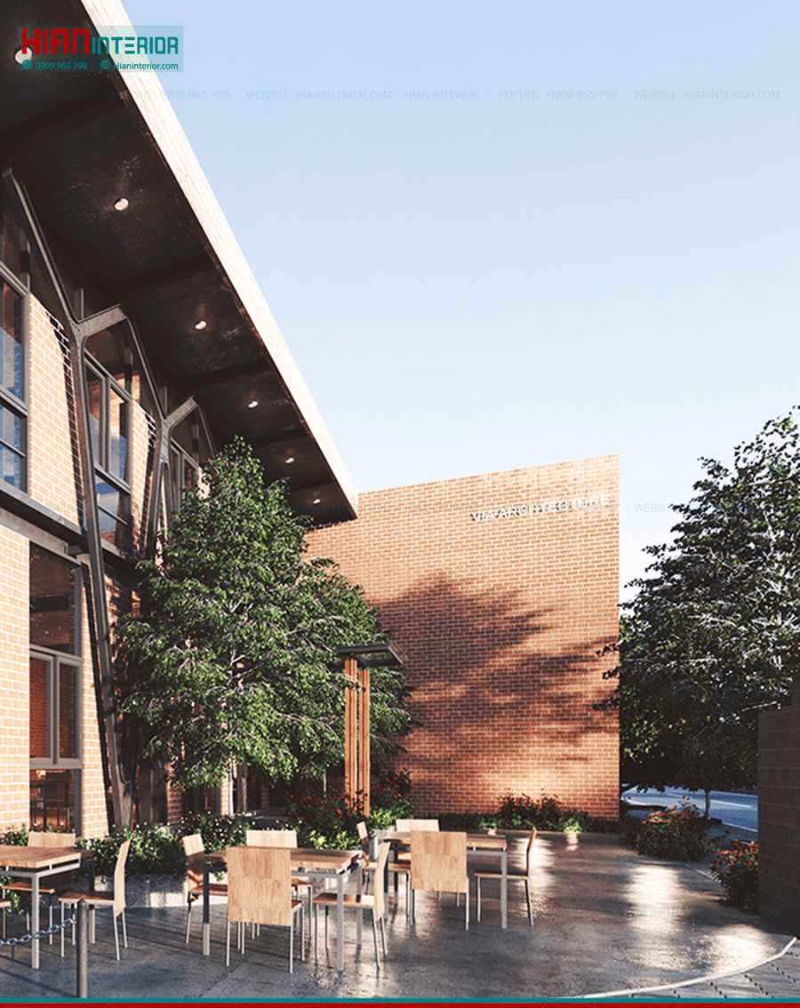 Quán Cafe Khung Thép Sân Vườn