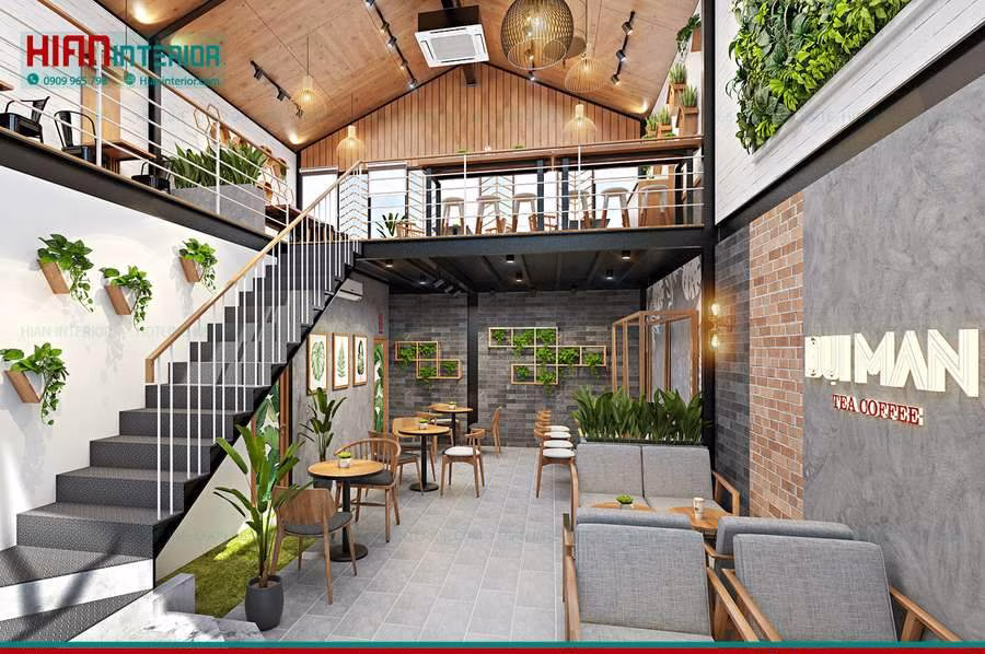 Quán Cafe Khung Thép Mặt Tiền