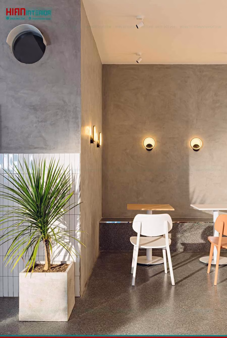 Thiết Kế Quán Cafe Khung Thép Không Gian Hẹp