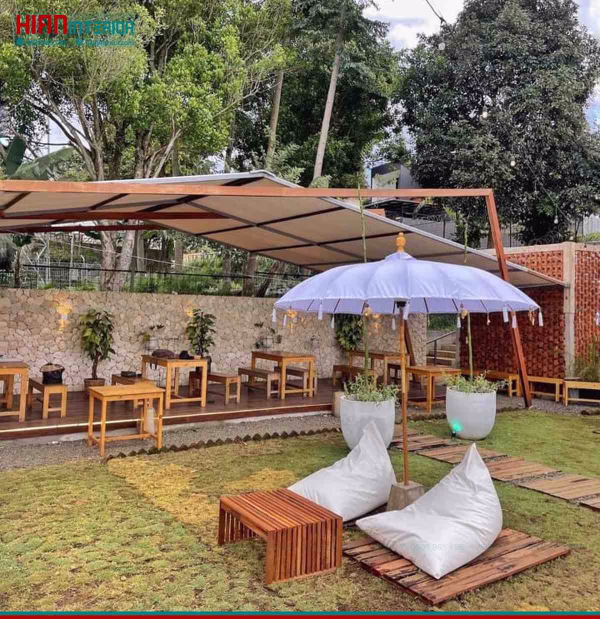 THIẾT KẾ QUÁN CAFE SÂN VƯỜN GIÁ RẺ