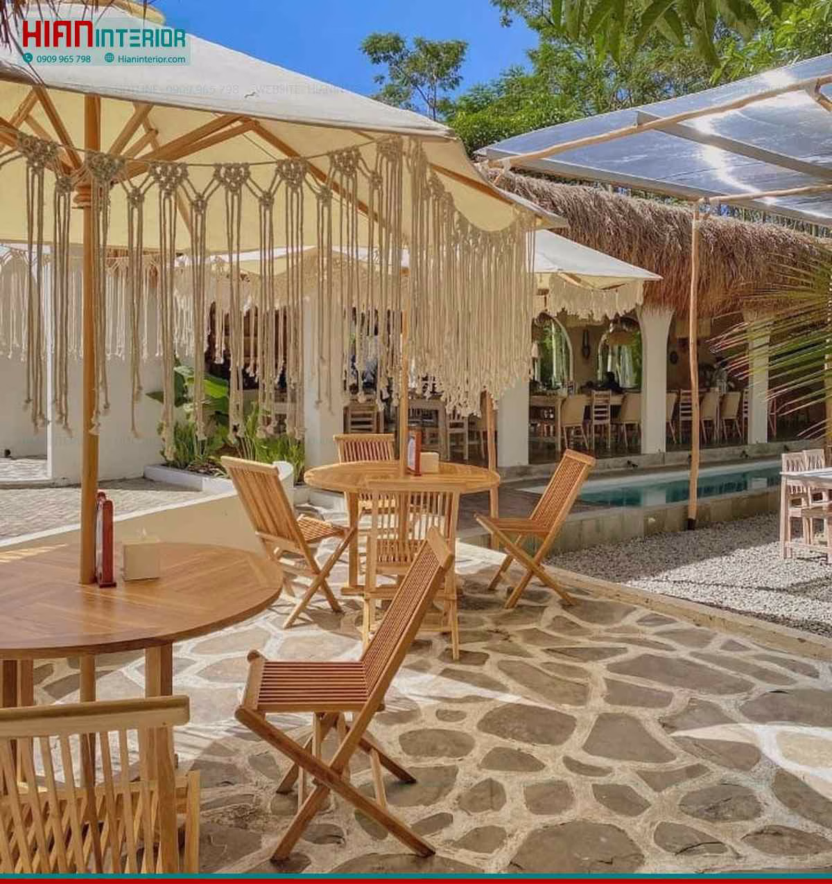 Thi công quán cafe sân vườn