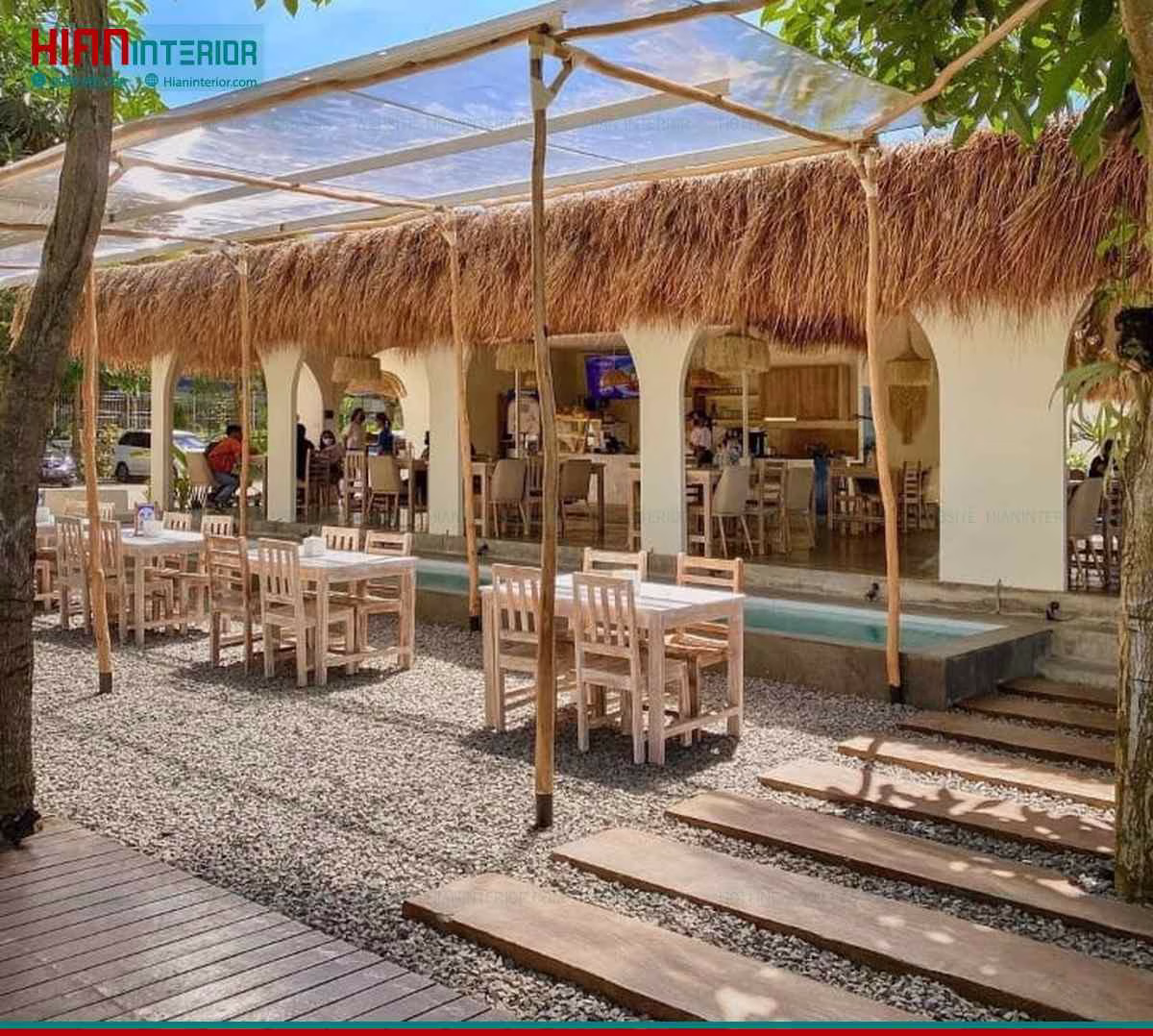 Thi công quán cafe sân vườn