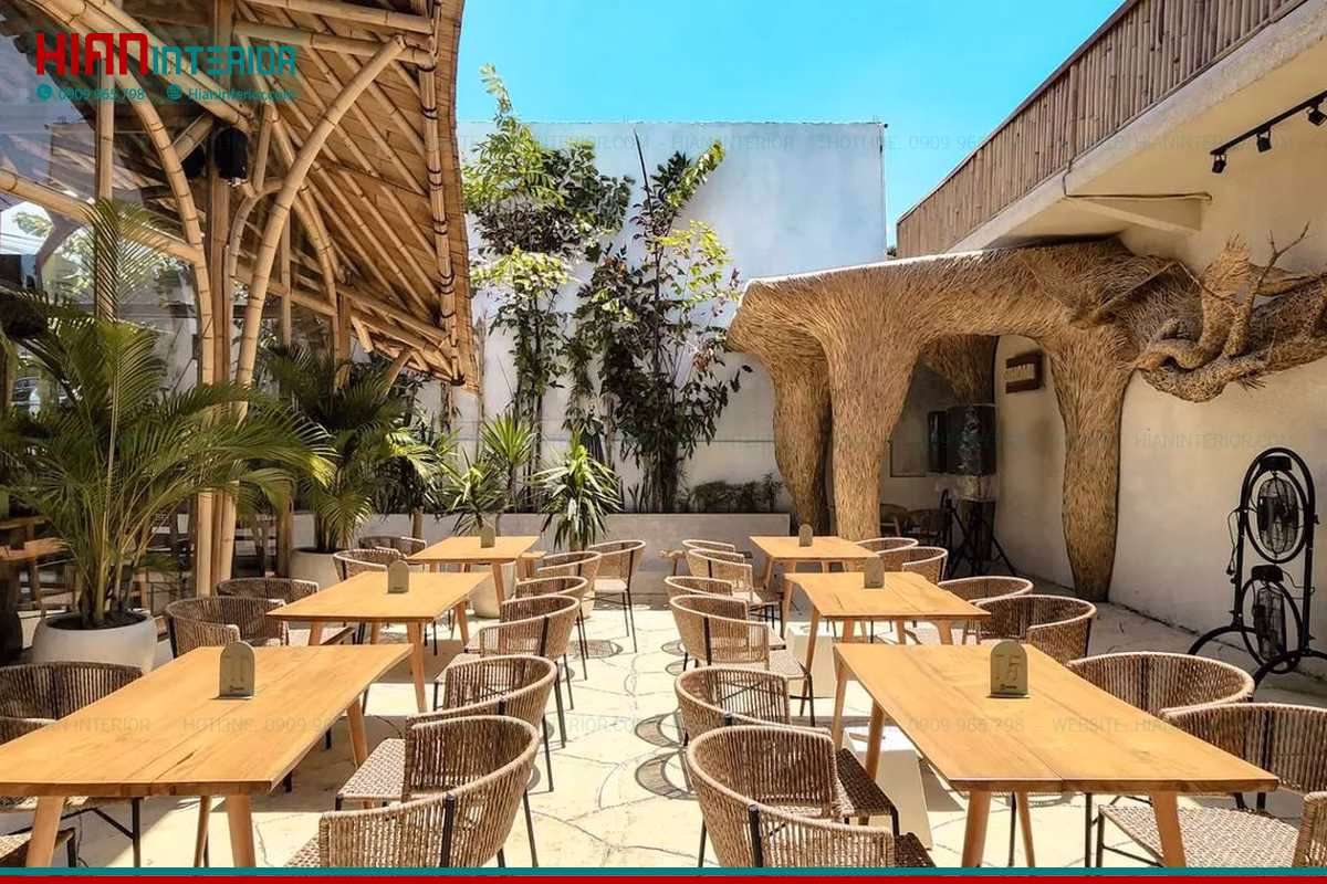 Setup quán cafe sân vườn