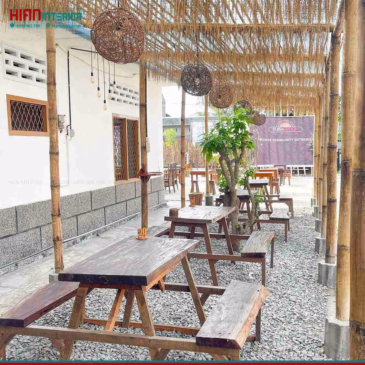Chi phí thiết kế cafe sân vườn