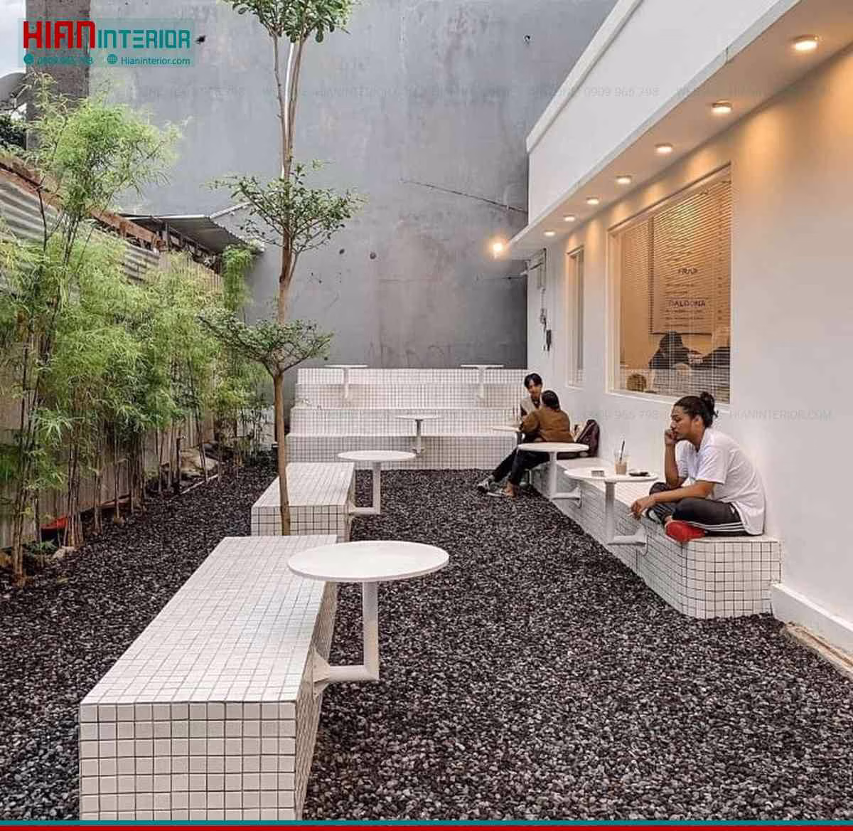 Thiết kế quán cafe sân vườn giá rẻ