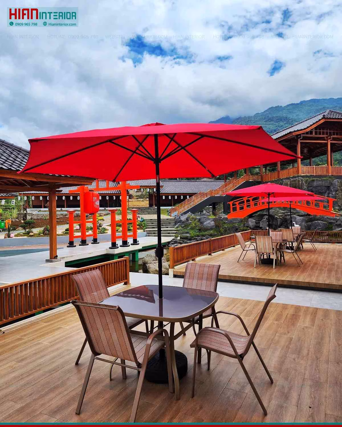 thiết kế quán cafe sân vườn 200m2