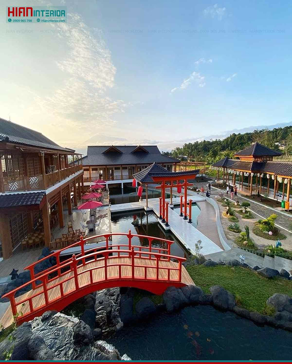 thiết kế quán cafe sân vườn 200m2