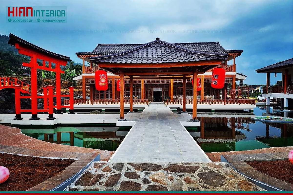 thiết kế quán cafe sân vườn 200m2