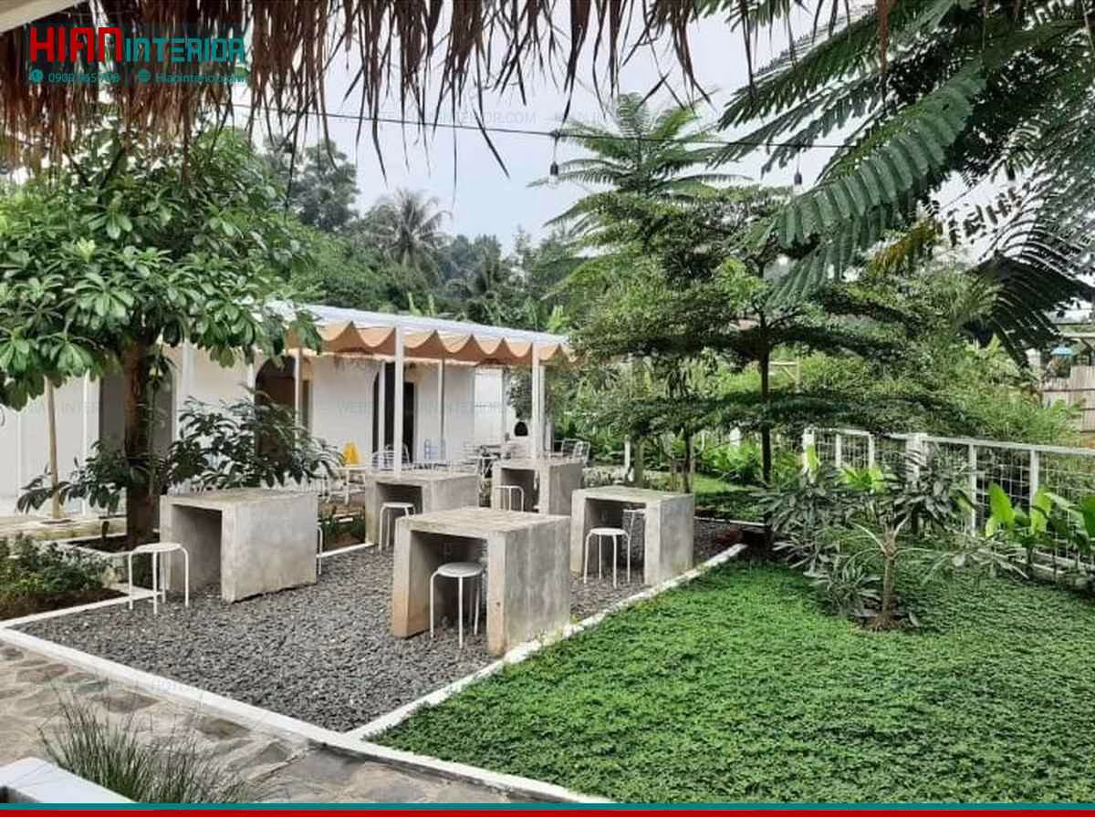 Thiết kế quán cà phê sân vườn